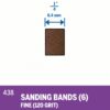 DREMEL Sanding Band: Band Sanding Bit, Aluminum Oxide, 120 Grit, Slide on Fit, Sanding Band, 6 PK - Image 2